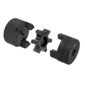 uxcell 7/16" to 3/4" L075 Flexible 3-Piece L-Jaw Coupling Coupler Set & Buna-N NBR Rubber Spider for Log Splitter Hybrid Equipment