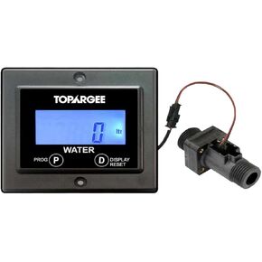 مقياس خزان المياه Topargee Flush Mount H2F-FM يراقب بدقة استخدامك للمياه والسعة المتبقية. يصل قياسه إلى لتر/جالون، لذلك فأنت تعرف دائمًا مقدار الماء المتبقي لديك