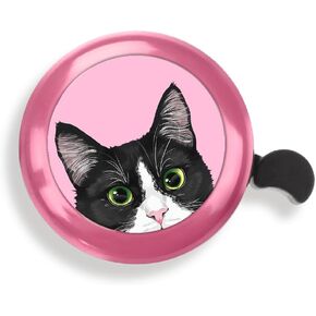WIRESTER Pink Aluminum Round Bike Bell, Classic Ring Bicycle Bell, Bike Accessories Bell Ring for Adults Kids Girls Boys - Animals