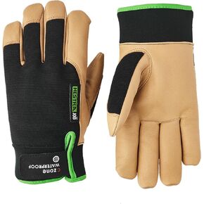 Kobolt CZone Winter Flex Breathable Weather-Resistant Insulated Goatskin Glove | Waterproof 5-Finger Durable Glove for Snow, Wet, and Cold Weather Jobs and Projects