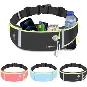 Running Fanny Pack Waist Bag Phone Holder Belt with Water Bottle Holder Suitable for Runner Cycling Hiking Accessories for iPhone 12 Plus Samsung Galaxy etc.