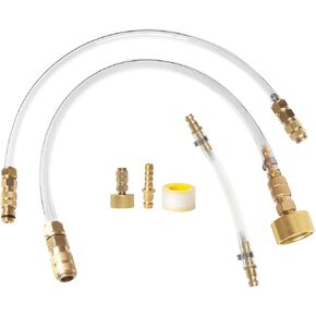 35" Boat Hydraulic Steering Bleed Kit, Set of 3 Tube- Compatible with SeaStar Inboard/Outboard Systems, Brass & Stainless Steel Fittings - Ideal for Filling and Bleeding Hydraulic Steering Fluid