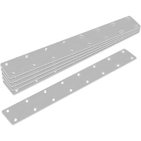 6 Pack 14-5/8" Flat Mending Plate, Straight Connector for Wood, Stainless Steel