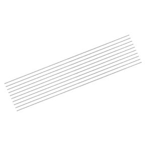 uxcell 20Pcs 304 Stainless Steel Rods, 1mm x 204mm Metal Solid Shaft Round Rod Lathe Bar Stock for Model Plane Cars Ship DIY Craft Metal Working