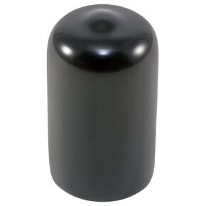 Caplugs 99394023 Plastic Round Cap VC-467-16, Vinyl, Cap ID 0.467" Length 1.000", Black (Pack of 100)