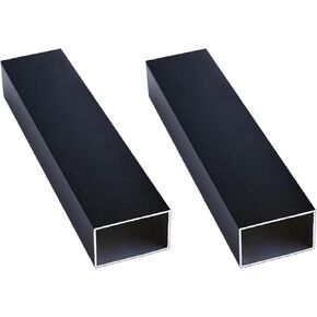 2Pcs Black Aluminum Rectangular Tubing 25mm x 50mm x 1000mm Long Wall Thickness 1mm, 2 Pack Aluminum Structural Rectangle Thin Tube 1 x 2 x 0.04 x 39.37" inch (Appr) Black Color
