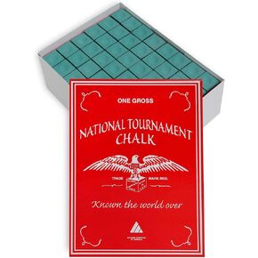 Silver Cup National Tournament Pool cue Billiard Premium Chalk - ONE Gross - 144 PCS - Green
