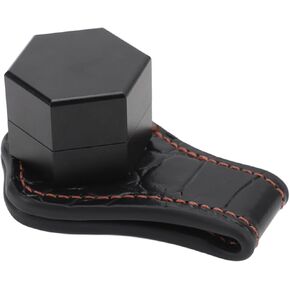 Magnetic Billiard Chalk Holder Aluminum Alloy with Leather Clip Portable Pool Chalk Box for Snooker Accessories, SPYMINNPOOo6vmya0sn7