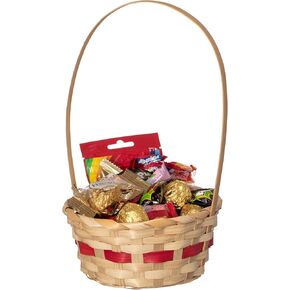 Multipurpose Hand-Woven Basket with Handle – Ideal as Gift Basket, Food Storage, Flower and Bread Basket, Fruit Storage, and Decorative Usage - Perfect for Wedding, Garden or Home Décor