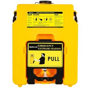 CGOLDENWALL Upgraded-Version 53L/14Gal Eye Wash Station, Portable&Wall Mounted Eyewash Station OSHA Approved, First Aid Eye Wash Unit for Emergency, Large Capacity