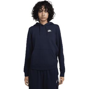 Nike Sportswear Club Fleece Women's Pullover Hoodie (DQ5793-451, Obsidian/White)