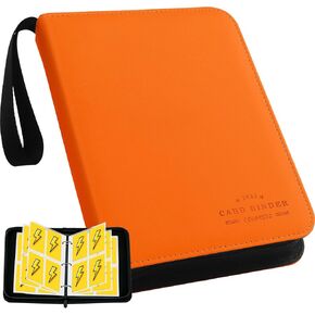 Baseball Card Binder, Trading Card Binder with Sleeves, Sports Card Binder Collectible Trading Card Albums Fits Cards with 50 Removable Sleeves (Blue, 400 Pockets)