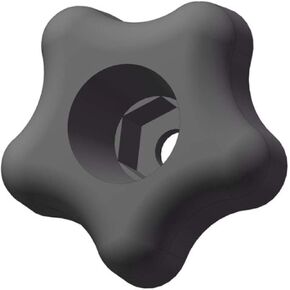 Innovative Components ANH3-HEX5S3A 1.75" Snap Lock Star knob hex hole to accept 3/8" nuts and bolts, black pp (Pack of 10)