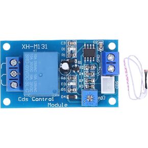 Eujgoov Photosensitive Resistor Module DC 5V Photo-resistor Relay Switch One Output with Light Detection Sensor XH‑M131