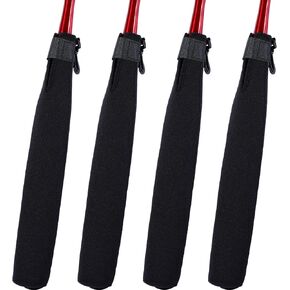 Honoson 4 Pcs Baseball Bat Sleeve Softball Bat Warmer Batting Training Bat Warmers for Composite Bats Sport Sleeve Protector Reduces Vibration Bat Cover, Black