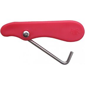 A&R Sports Hockey & Figure Ice Skate Lace Tightener Puller Tool with Extended Hook, Red