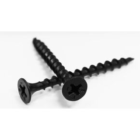 #6 x 1-5/8"" inch Black High Hardness Drywall Screws, Particle Board, Coarse Thread, Phillips Drive, Bugle Head, Wood and More (100 Pack) by Fasteners DP, 6N162DPB-OB
