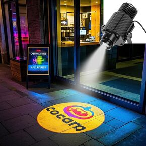 GOBO 35W GOBO Projector for Business Custom Logo Projectors Rotating Store Floor Personalized Wall Outdoor Waterproof IP67 Image for Shop Advertising,Wedding Stage(35, Watts)