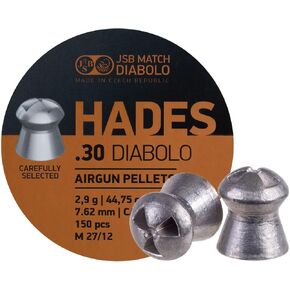 JSB Match Diabolo Hades, .30 Cal, 44.75gr, Hollowpoint, 150 ct