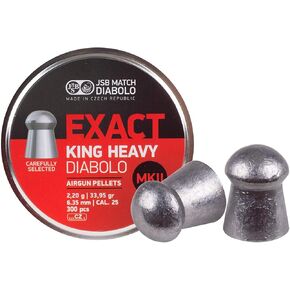 JSB Match Diabolo Exact King MKII Heavy .25 Cal, 33.95 Grains, Domed, 300ct, 2 Pack