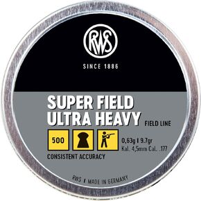 Umarex RWS Superfield Ultra Heavy 9.7-Grain Domed .177 Caliber Pellet Gun Pellets, 500 Count