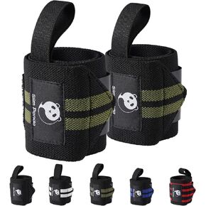Slim Panda Weightlifting Wrist Wraps- Upgraded Wrist Support with Heavy Duty Thumb Loop for Powerlifting, Bodybuilding, and Weight Lifting Men & Women