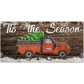 Fan Creations NFL Denver Broncos Unisex Denver Broncos Tis The Season Sign, Team Color, 6 x 12