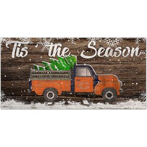 Fan Creations NFL Chicago Bears Unisex Chicago Bears Tis The Season Sign, Team Color, 6 x 12