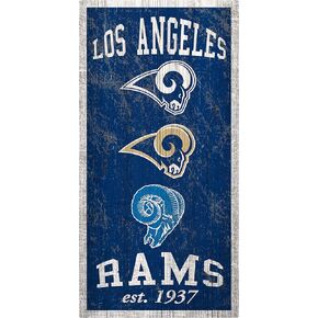 Fan Creations NFL St. Louis Rams Unisex Los Angeles Rams Heritage Sign, Team Color, 6 x 12