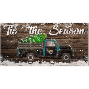 Fan Creations NFL Jacksonville Jaguars Unisex Jacksonville Jaguars Tis The Season Sign, Team Color, 6 x 12