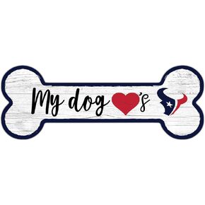 Fan Creations NFL Houston Texans Unisex Houston Texans Dog Bone Sign, Team Color, 6 x 12