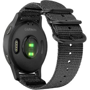 Fintie Quick Release Nylon Band 22mm Replacement Sport Strap Compatible with Garmin Vivoactive 4 45mm, Venu 3/Venu 2 45mm, Forerunner 255 46mm