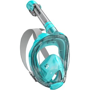 Full Face Snorkel Mask, Snorkeling Mask with Detachable Camera Mount,Panoramic 180° View Upgraded Dive Mask with Safety Breathing System,Dry Top Set Anti-Fog Anti-Leak for Adults and Kids