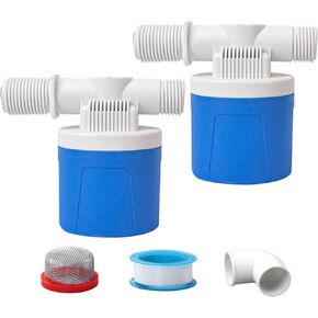 1/2" Top InletWater Float Valve, 2 Pack Float Valve for Water Tank,Water Trough Float Valve, Automatic Water Level Control Valve For Pool Livestock Troughs Distille Solar Energy Auto Pot Aquarium