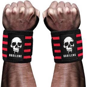 Gym Wrist Wraps, Weightlifting Wrist Straps for Men and Women, Heavy Duty Elastic Cotton Wrist Support Straps for Weight Lifting, Strength Training, Gymnastics and Bodybuilding