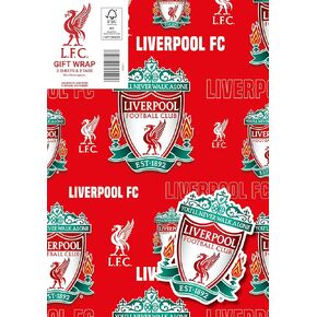 Danilo Promotions LTD Liverpool FC Wrapping Paper 2 Sheets 2 Tags, Liverpool Football Gift Wrap