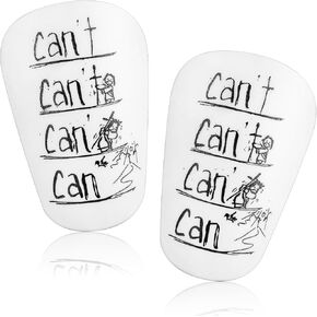 2pcs 3.93 x 2.36 Inch Kids Soccer Shin Guards Mini Soccer Shin Guards White Anti-Slip Tiny Shin Guards Football Shin Guard Supplies Cushion Protection for Youth Adults