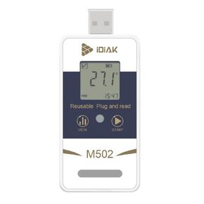 M502 Temperature Data Logger USB Temp/Humidity Recorder with PDF and Excel (Reusable) Refrigerator Recording Thermometer 14400 Points High Accuracy (no delay - 1 Pack)