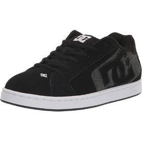 DC Men's Net Skate Casual Shoe, Black/Armor/Black, 12
