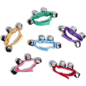 Band Wrist Bells Tambourine Wrist Shaking Jingle Bells Percussion Orchestra Rattles Christmas Musical（6pcs ）