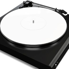 Acrylic Turntable Mat, Platter Slipmat Replacement for All Standard 12 inch Record Players and also for 33 1/3rpm and 45rpm Records (White)