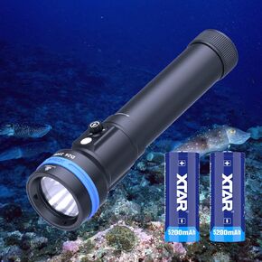 XTAR D26 2500 Lumens Scuba Dive Light Waterproof Diving Torch Submarine Diving Lights Underwater 100 Meters Cave Wreck Diving Flashlight in Kuwait