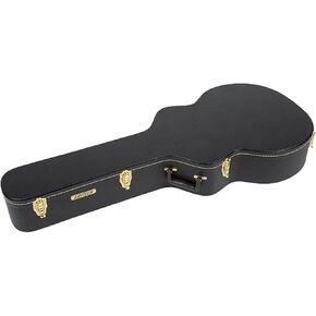 Gretsch G6302 Custom Hard Shell Flat Top Telex Finish Solid Wood Case for 12-String Acoustic Guitars (XL, Black)