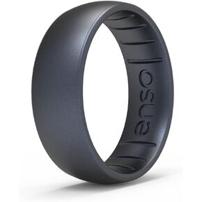Enso Rings Elements Classic Silicone Ring - Black Pearl-Infused - 6