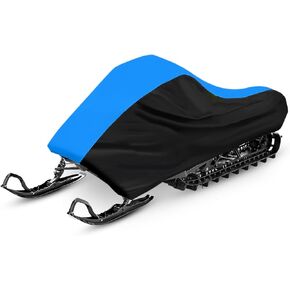 الجيل الجديد من غطاء عربة الثلج! غطاء تزلج XYZCTEM مقاوم للماء وقابل للقطر على الجليد متوافق مع Yamaha Polaris Ski-Doo Arctic Cat (يناسب مقاس 130 بوصة طول، أسود وأزرق) in Kuwait