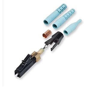 Corning 95-050-99-X UniCam OM3/OM4 Multimode LC Connector, 50um (Box of 25)