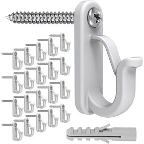 Benelabel 20-Pack Screw in Hooks, String Light Hooks Outdoor, Hanger Hooks, Screw Hooks, Christmas Light Hooks, Gazebo Hooks for Hanging Fairy Lights Christmas Light Plants Cup Birdcage Wind Chime
