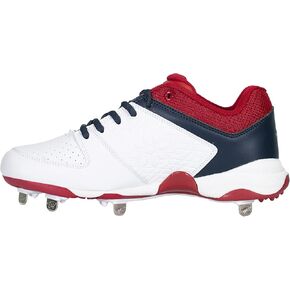 حذاء RIP-IT النسائي ذو الكرة اللينة الماسية - مقاس 10 - أحمر/أبيض/كحلي in Kuwait