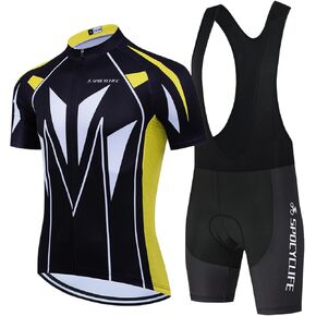 Men's Cycling Clothing Set Cycling Jersey Short Sleeve Suits Bib Shorts Men with 3D Padded Cycling Shirt Men kit