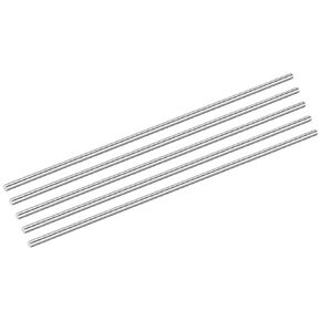 uxcell 5Pcs 304 Stainless Steel Rods, 2mm x 102mm Metal Solid Shaft Round Rod Lathe Bar Stock for Model Plane Cars Ship DIY Craft Metal Working